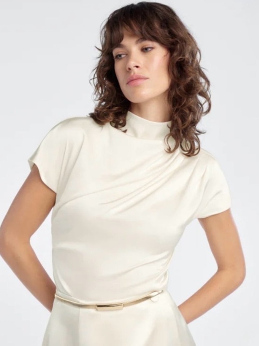 Favorite Daughter The Graceful Draped Top Ivory Size M